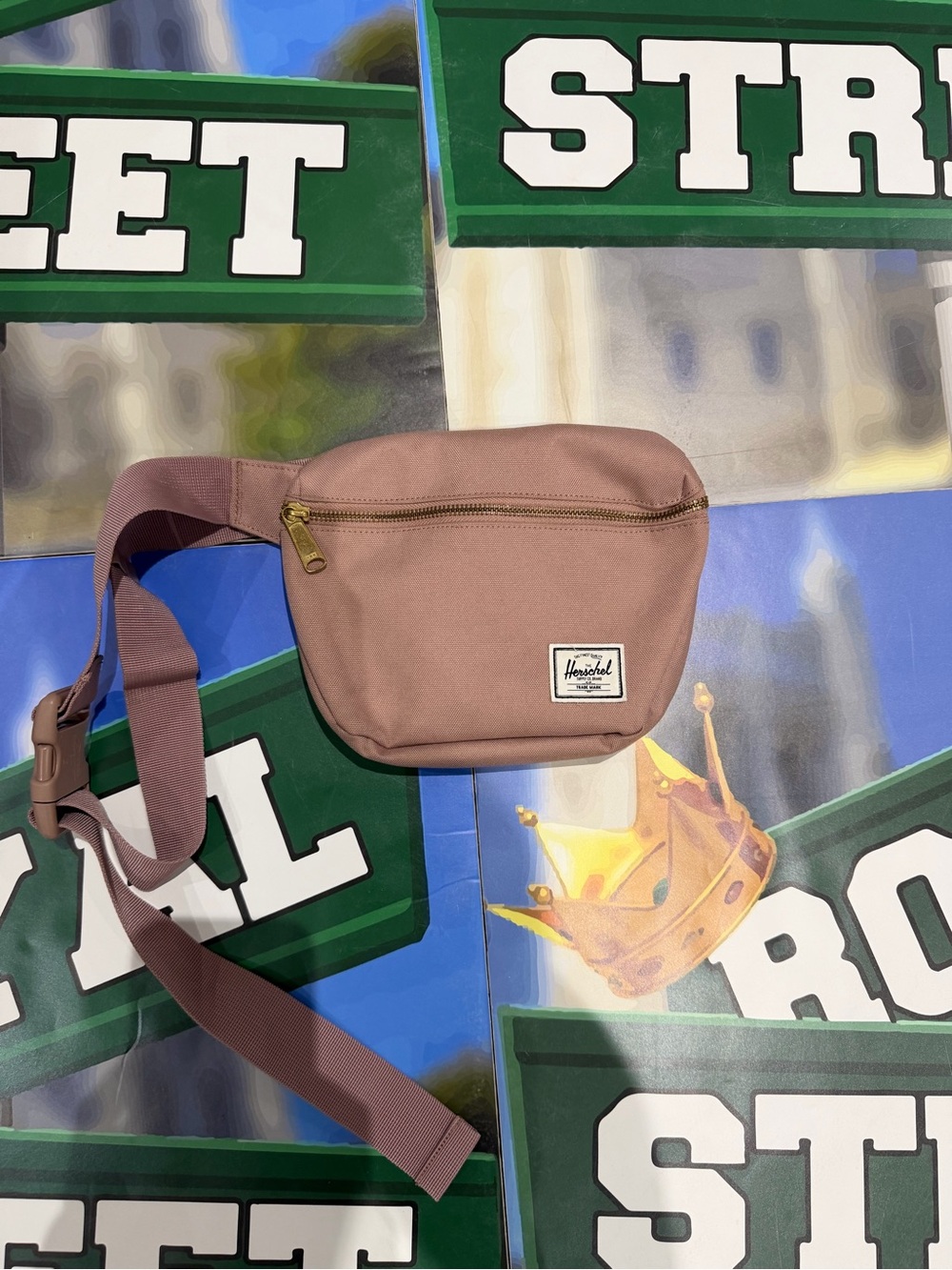 Herschel Supply Company Dusty Rose Hip Pack with Gold Zipper